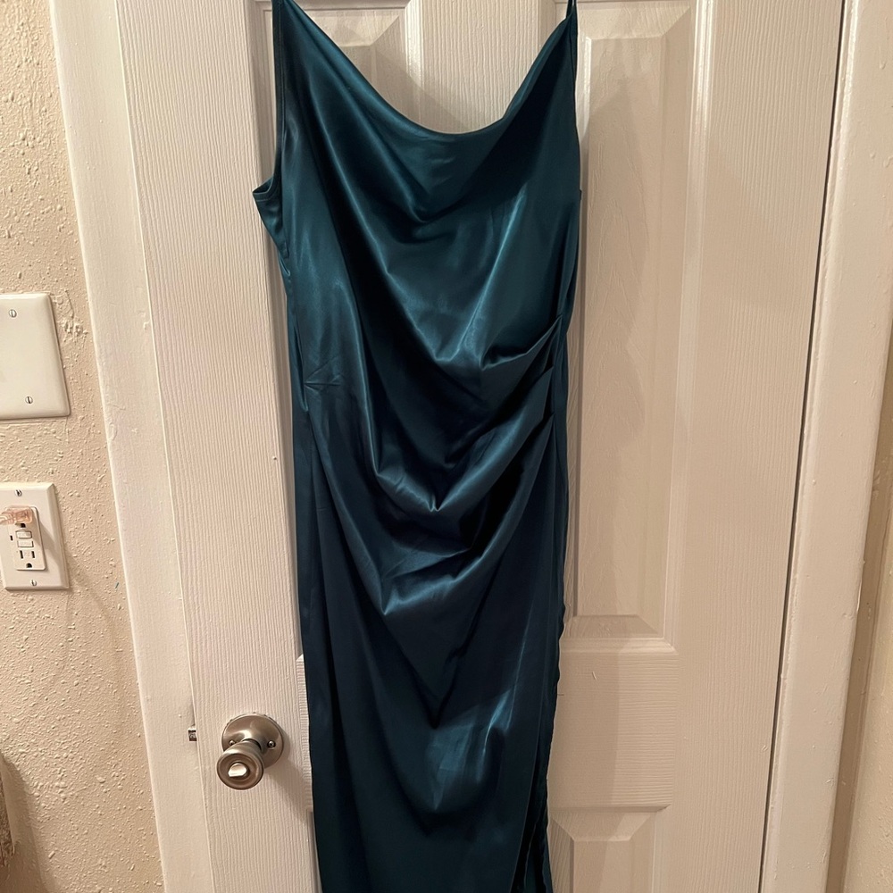 Green Satin Dress